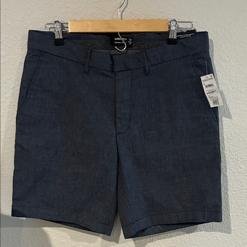 Nordstrom Men's Dark Blue Flat Front Shorts